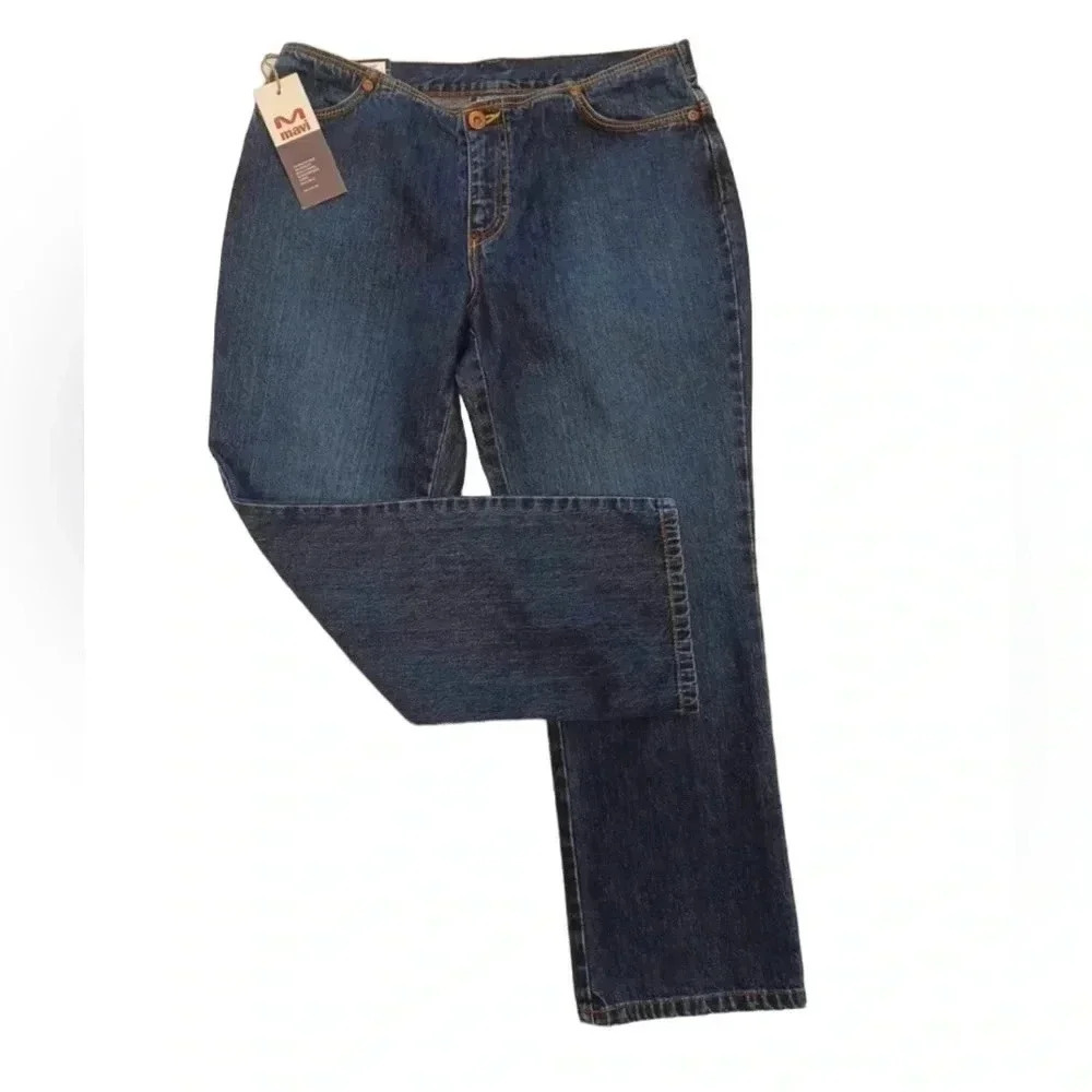 Mavi Amanda Waistless  Straight Leg Medium Wash Capri Size 31